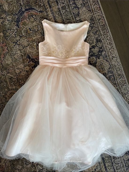 Joan Calabrese Other - Joan Calabrese Blush Pink Tulle Flower Girl Dress